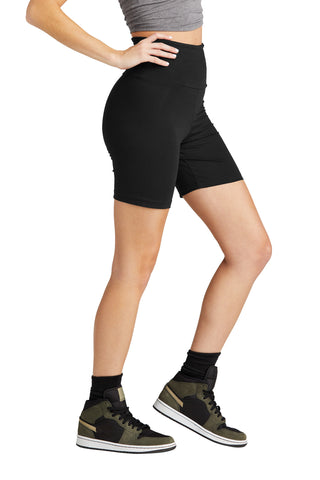 District Women's Flex High-Waist Bike Short (Black)