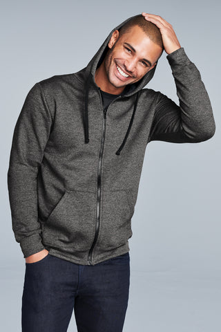 District The Concert Fleece Full-Zip Hoodie (Heathered Charcoal)