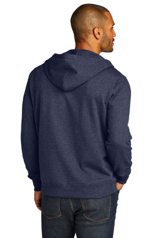 District Re-FleeceFull-Zip Hoodie (Heathered Navy)