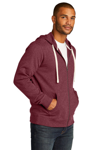 District Re-FleeceFull-Zip Hoodie (Maroon Heather)