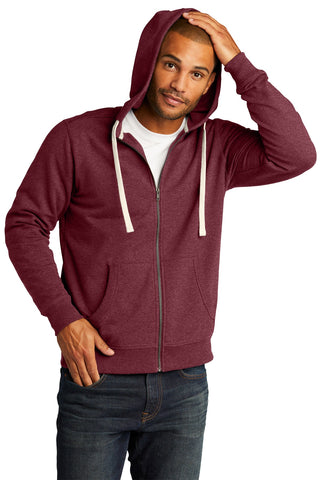 District Re-FleeceFull-Zip Hoodie (Maroon Heather)