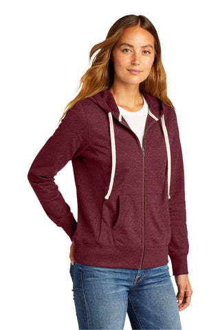 District Women's Re-FleeceFull-Zip Hoodie (Maroon Heather)