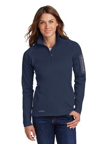 Eddie Bauer Ladies 1/2-Zip Performance Fleece (River Blue Navy)