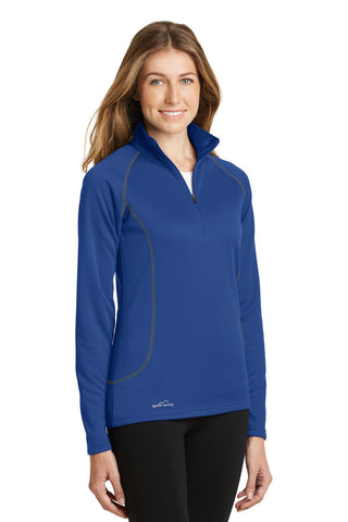 Eddie Bauer Ladies Smooth Fleece 1/2-Zip (Cobalt Blue)