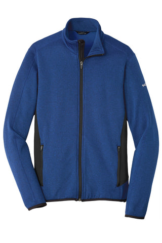 Eddie Bauer Full-Zip Heather Stretch Fleece Jacket (Blue Heather)