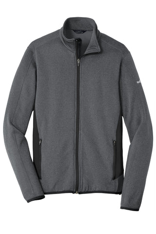 Eddie Bauer Full-Zip Heather Stretch Fleece Jacket (Dark Charcoal Heather)