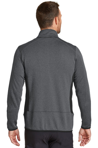 Eddie Bauer Full-Zip Heather Stretch Fleece Jacket (Dark Charcoal Heather)