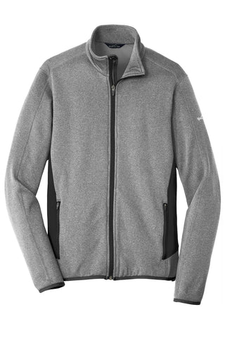 Eddie Bauer Full-Zip Heather Stretch Fleece Jacket (Grey Heather)