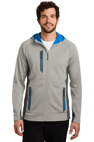 Eddie Bauer Sport Hooded Full-Zip Fleece Jacket (Grey Cloud/ Grey Steel/ Expedition Blue)