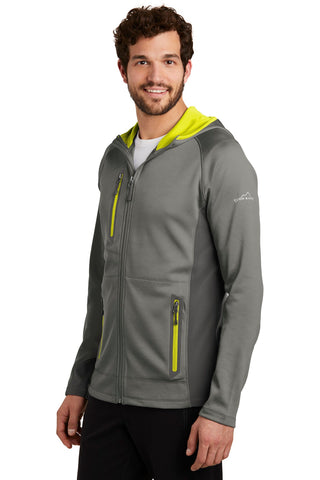 Eddie Bauer Sport Hooded Full-Zip Fleece Jacket (Metal Grey/ Grey Steel/ Citron)