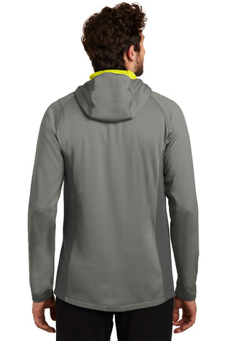 Eddie Bauer Sport Hooded Full-Zip Fleece Jacket (Metal Grey/ Grey Steel/ Citron)