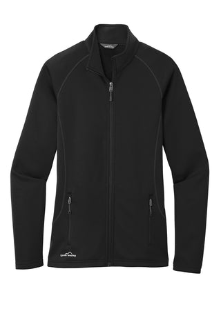 Eddie Bauer Ladies Smooth Fleece Full-Zip (Black)