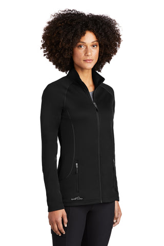 Eddie Bauer Ladies Smooth Fleece Full-Zip (Black)