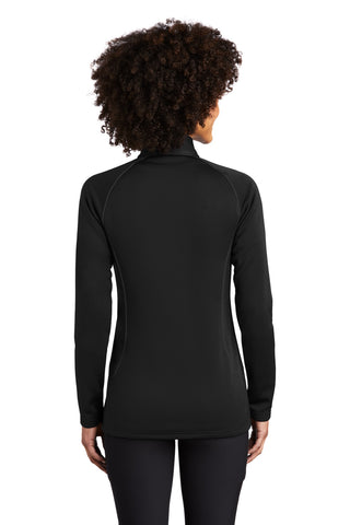 Eddie Bauer Ladies Smooth Fleece Full-Zip (Black)