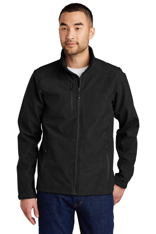 Eddie Bauer Shaded Crosshatch Soft Shell Jacket (Black)