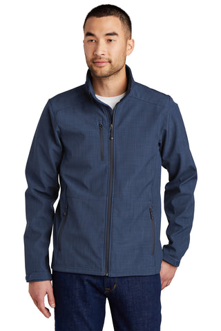 Eddie Bauer Shaded Crosshatch Soft Shell Jacket (Blue)