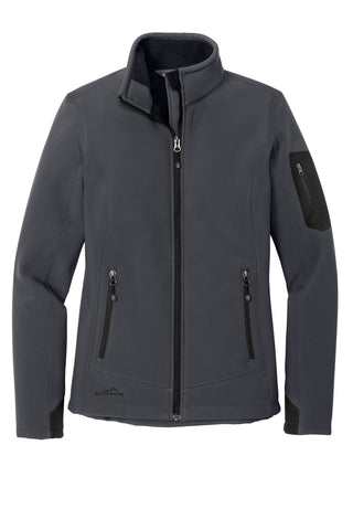 Eddie Bauer Ladies Rugged Ripstop Soft Shell Jacket (Grey Steel/ Black)