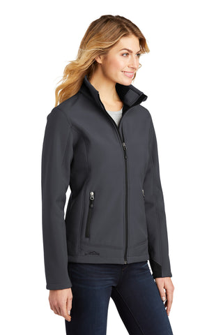 Eddie Bauer Ladies Rugged Ripstop Soft Shell Jacket (Grey Steel/ Black)