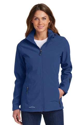 Eddie Bauer Ladies Hooded Soft Shell Parka (Admiral Blue)