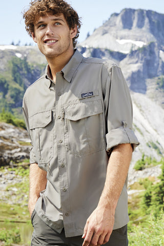 Eddie Bauer Long Sleeve Performance Fishing Shirt (Driftwood)