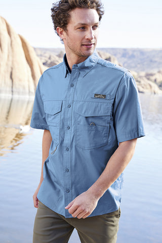 Eddie Bauer Short Sleeve Fishing Shirt (Seagrass Green)