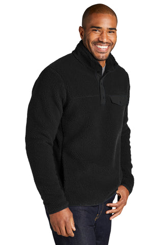 Port Authority Camp Fleece Snap Pullover (Deep Black)