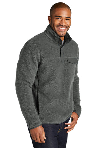 Port Authority Camp Fleece Snap Pullover (Grey Steel)