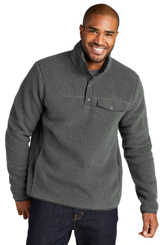 Port Authority Camp Fleece Snap Pullover (Grey Steel)