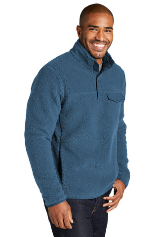 Port Authority Camp Fleece Snap Pullover (Regatta Blue)