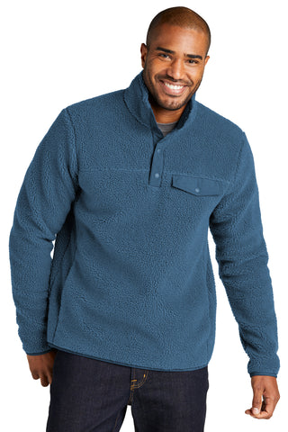 Port Authority Camp Fleece Snap Pullover (Regatta Blue)