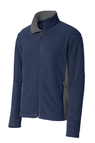 Port Authority Colorblock Value Fleece Jacket (True Navy/ Battleship Grey)