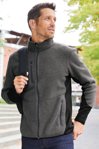Port Authority R-Tek Pro Fleece Full-Zip Jacket (Charcoal Heather/ Black)