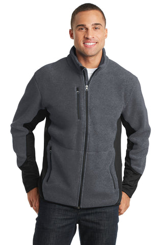 Port Authority R-Tek Pro Fleece Full-Zip Jacket (Charcoal Heather/ Black)