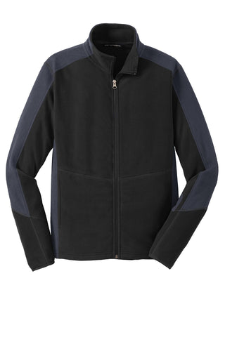 Port Authority Colorblock Microfleece Jacket (Black/ Battleship Grey)