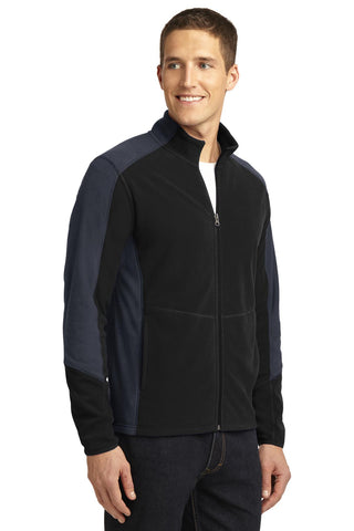 Port Authority Colorblock Microfleece Jacket (Black/ Battleship Grey)