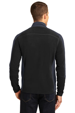 Port Authority Colorblock Microfleece Jacket (Black/ Battleship Grey)