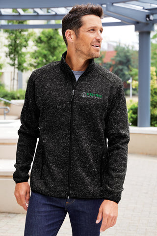 Port Authority Sweater Fleece Jacket (Black Heather)