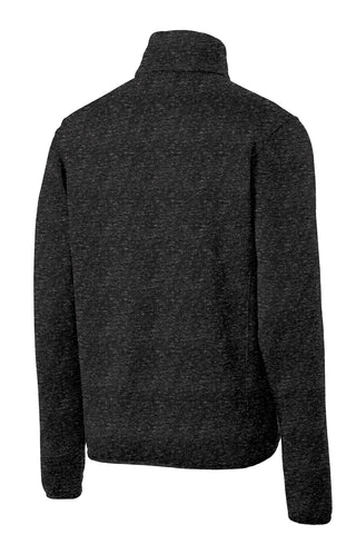 Port Authority Sweater Fleece Jacket (Black Heather)