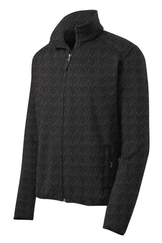 Port Authority Sweater Fleece Jacket (Black Heather)