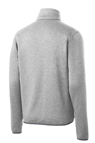 Port Authority Sweater Fleece Jacket (Grey Heather)