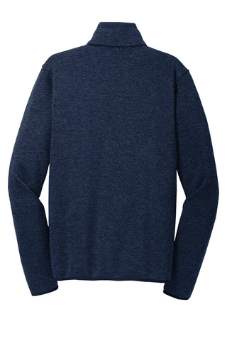 Port Authority Sweater Fleece Jacket (River Blue Navy Heather)