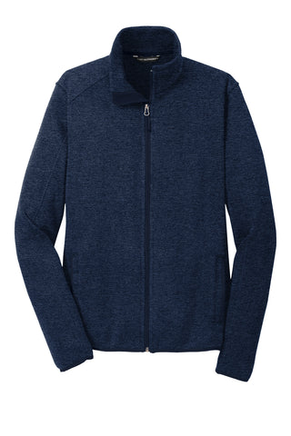 Port Authority Sweater Fleece Jacket (River Blue Navy Heather)