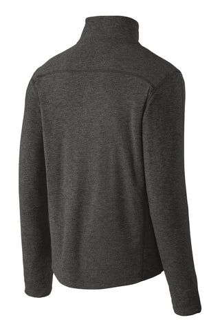 Port Authority Heather Microfleece 1/2-Zip Pullover (Black Charcoal Heather)