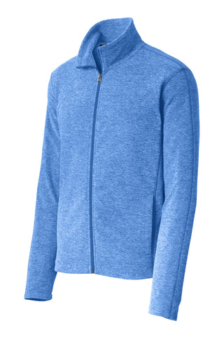 Port Authority Heather Microfleece Full-Zip Jacket (Light Royal Heather)