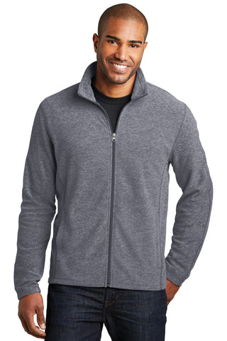 Port Authority Heather Microfleece Full-Zip Jacket (True Navy Heather)