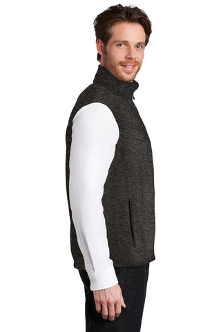 Port Authority Sweater Fleece Vest (Black Heather)