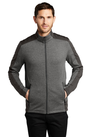 Port Authority Grid Fleece Jacket (Grey Smoke Heather/ Grey Smoke)