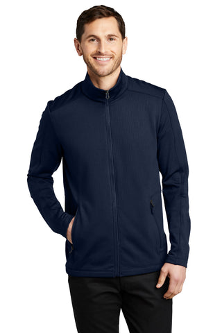 Port Authority Grid Fleece Jacket (River Blue Navy)