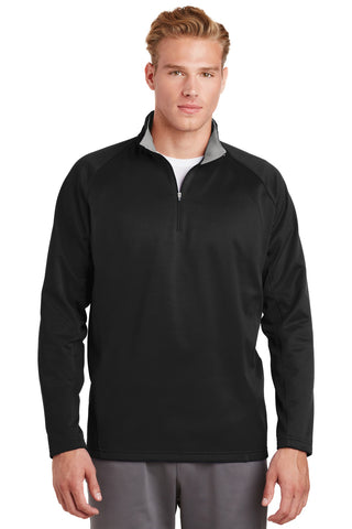 Sport-Tek Sport-Wick Fleece 1/4-Zip Pullover (Black/ Silver)