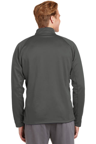 Sport-Tek Sport-Wick Fleece 1/4-Zip Pullover (Dark Smoke Grey/ Black)